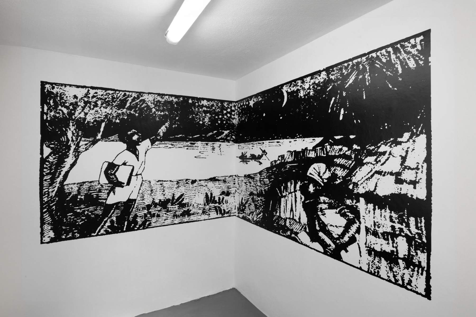 James Gregory Atkinson, FRIEDRICHSTR. 24, 2023, Installationsansicht Pförtnerhaus
Foto: Gina Folly, © Biennale für Freiburg 2